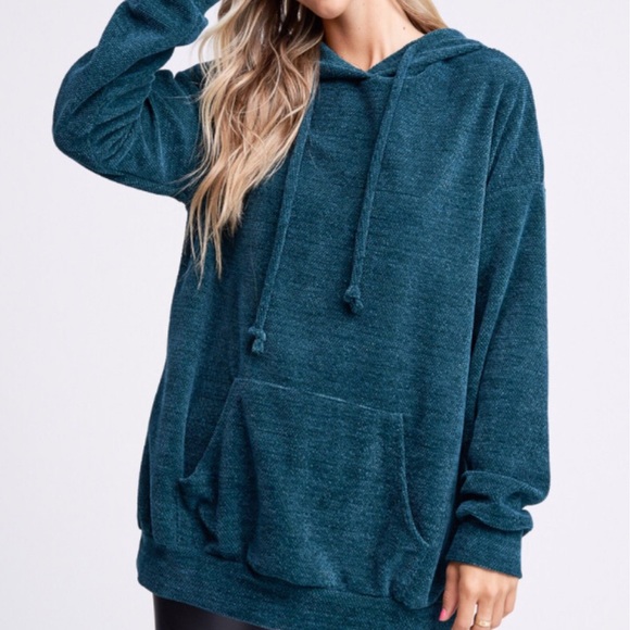 Cozy Soft Chenille Knit Kangaroo Pocket Hoodie! - Picture 4 of 16